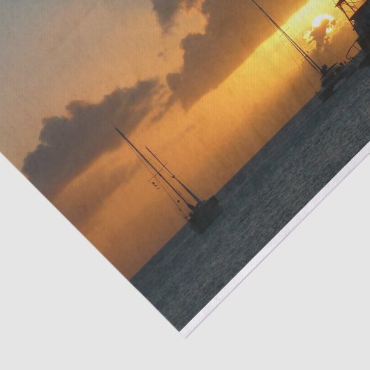 Schepen en soennitische zeebaars tissuepapier (Detail)