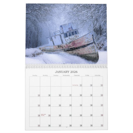 Schepen en vaartuigen Pas het jaar aan | Kalender (Jan 2026)