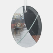 Schepen Glas Ornament (Voorkant links)