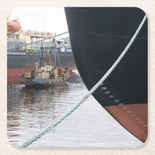 Schepen Vierkante Kartonnen Onderzetter