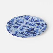  SCHEPEN, ZEEVAARTUIGEN, Navy Blue Nautical Papieren Bordje (Gekanteld)