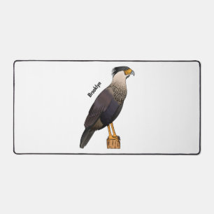 Scheppende caracara-vogelschilderij cartoon bureaumat
