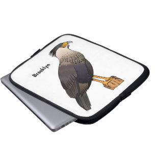 Scheppende caracara-vogelschilderij cartoon laptop sleeve