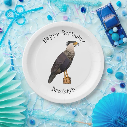 Scheppende caracara-vogelschilderij cartoon papieren bordje (Feest)