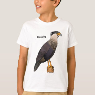 Scheppende caracara-vogelschilderij cartoon t-shirt