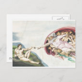 Schepping van Adam Briefkaart (Voorkant / Achterkant)