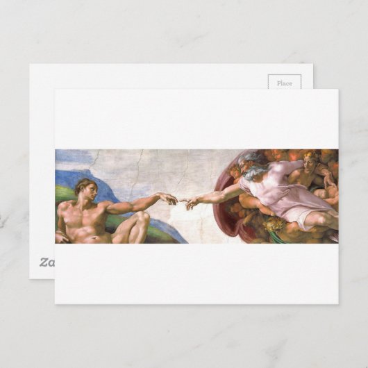 Schepping van Adam Briefkaart (Voorkant / Achterkant)
