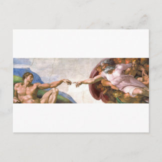 Schepping van Adam Briefkaart