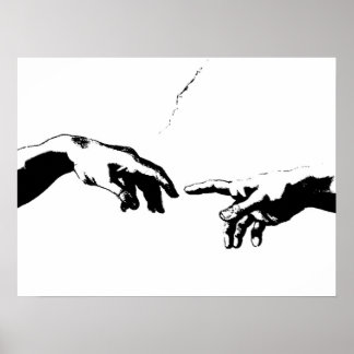 Schepping van Adam Poster
