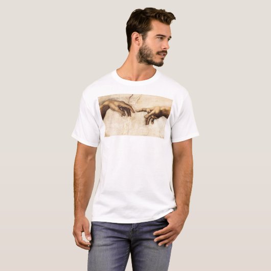 Schepping van Adam T-shirt (Voorkant volledig)