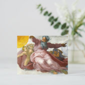 Schepping van de zon door Michelangelo Briefkaart (Staand voorkant)