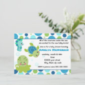 schepsels van zeeen in het kader van de zee-uitnod kaart (Staand voorkant)