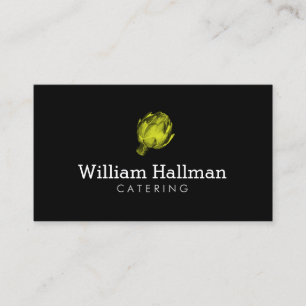 Scherm Artichoke Print Catering Logo Green/Black Visitekaartje