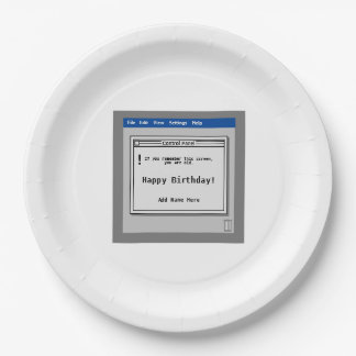 Scherm Computer vernieuwen Birthday Papieren Bordje