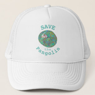 Scherm de Pangolin slogan teal Trucker Pet