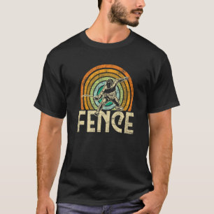 Scherm Retro Antieke Omheining Schermer Zwaardvech T-shirt