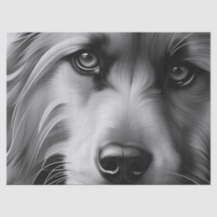 SCHERM TERRIER DOG BLACK EN WHITE TISSUEPAPIER
