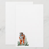 Scherm Tijger zijzijde Briefpapier (Voorkant / Achterkant)