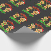 Schermen Kerstmis Gingerbread Mannen Vakantie Kers Cadeaupapier (Hoek)
