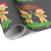 Schermen Kerstmis Gingerbread Mannen Vakantie Kers Cadeaupapier (Rol Hoek)