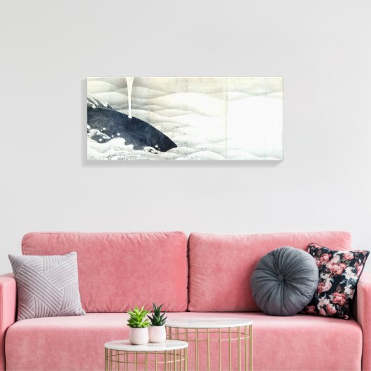 Schermen over olifanten en walvissen van Ito Jakuc Canvas Afdruk (Insitu (Woonkamer))