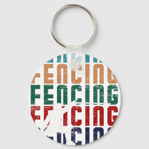 Schermen Vintage Retro Design Schermer Sleutelhanger