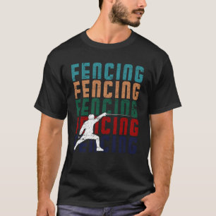 Schermen Vintage Retro Design Schermer T-shirt
