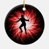 Schermsilhouet; rood keramisch ornament (Achterkant)