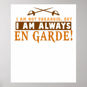 Schermsportman Folie, Sabel, Epee Wedstrijd Gi Poster