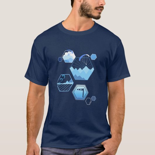 Schermtellers blauw t-shirt (Voorkant)