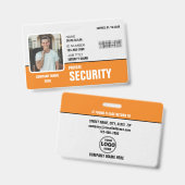 Scherp en professioneel: aangepaste beveiligings-I Badge (Voor- en achterkant)