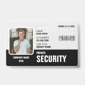 Scherp en professioneel: aangepaste beveiligings-I Badge (Voorzijde)