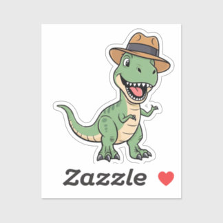 Scherp geklede Dino Sticker