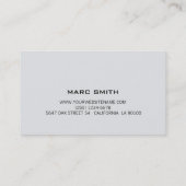 Scherp uitziend zwart Visitekaartje (Achterkant)