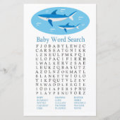 Scherpe Baby shower Word Search Game (Voorkant)