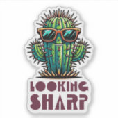Scherpe Cool Cactus bekijken Sticker (Voorkant)