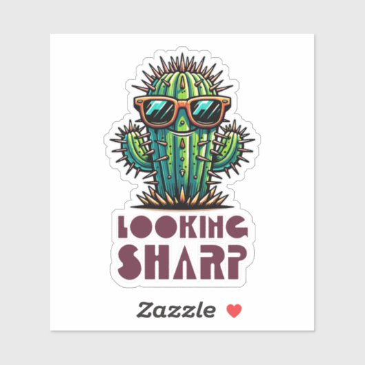 Scherpe Cool Cactus bekijken Sticker (Vel)