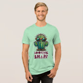 Scherpe Cool Cactus bekijken Tri-Blend Shirt (Voorkant volledig)