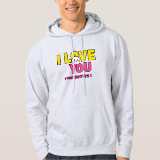 Scherpe 'Ik Hou Van Jou' Grafische Vormgeving voor Hoodie