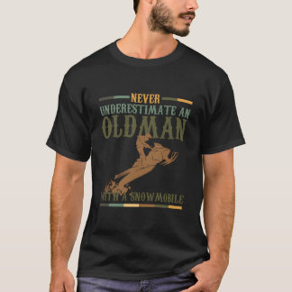Scherpe Ooit Onderschat Een Oude Met Een Sneeuwsco T-shirt