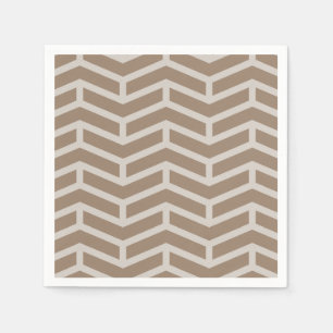 Scherpe scherpe tegengestelde pijlen Chevron bruin Servet