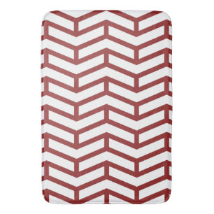 Scherpe scherpe tegengestelde pijlen Chevron wit r Badmat