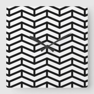 Scherpe scherpe tegengestelde pijlen Chevron wit z Vierkante Klok