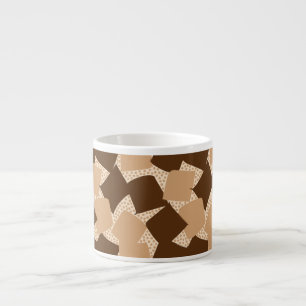 Scherpe Start: Abstracte Geometrische Zonsondergan Espresso Kop