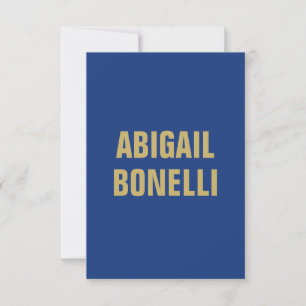 Scherpe, strakke, op maat gemaakte, minimalistisch bedankkaart
