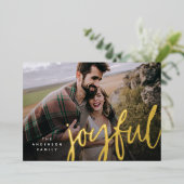 Scherpe vrolijke ruitjes fotokaart folie feestdagenkaart (Staand Voorkant)