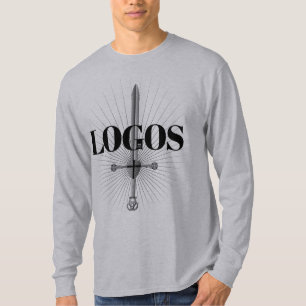 Scherper dan een dubbelgestreepte zwaard — grijs t-shirt