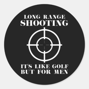 Scherpschieten over lange afstand Het is als golf Ronde Sticker