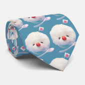 Scherpschrijn Pup - Zomer Bichon Patroon Stropdas (Opgerold)