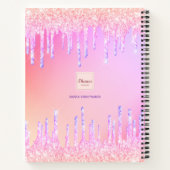 Schetchbook blush roze irdescent name notitieboek (Achterkant)